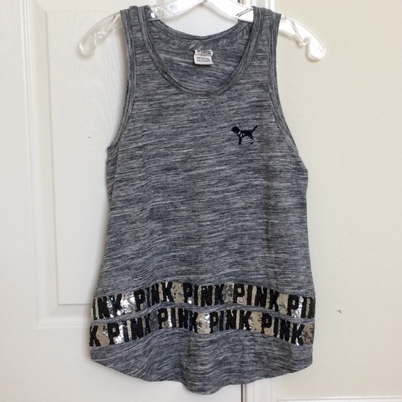 PINK Victoria's Secret Tops - VS Pink sequined tank